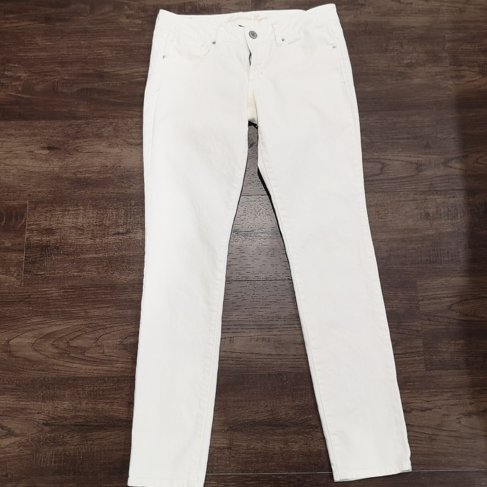 SOLD American Eagle Mid-Rise White Jeans